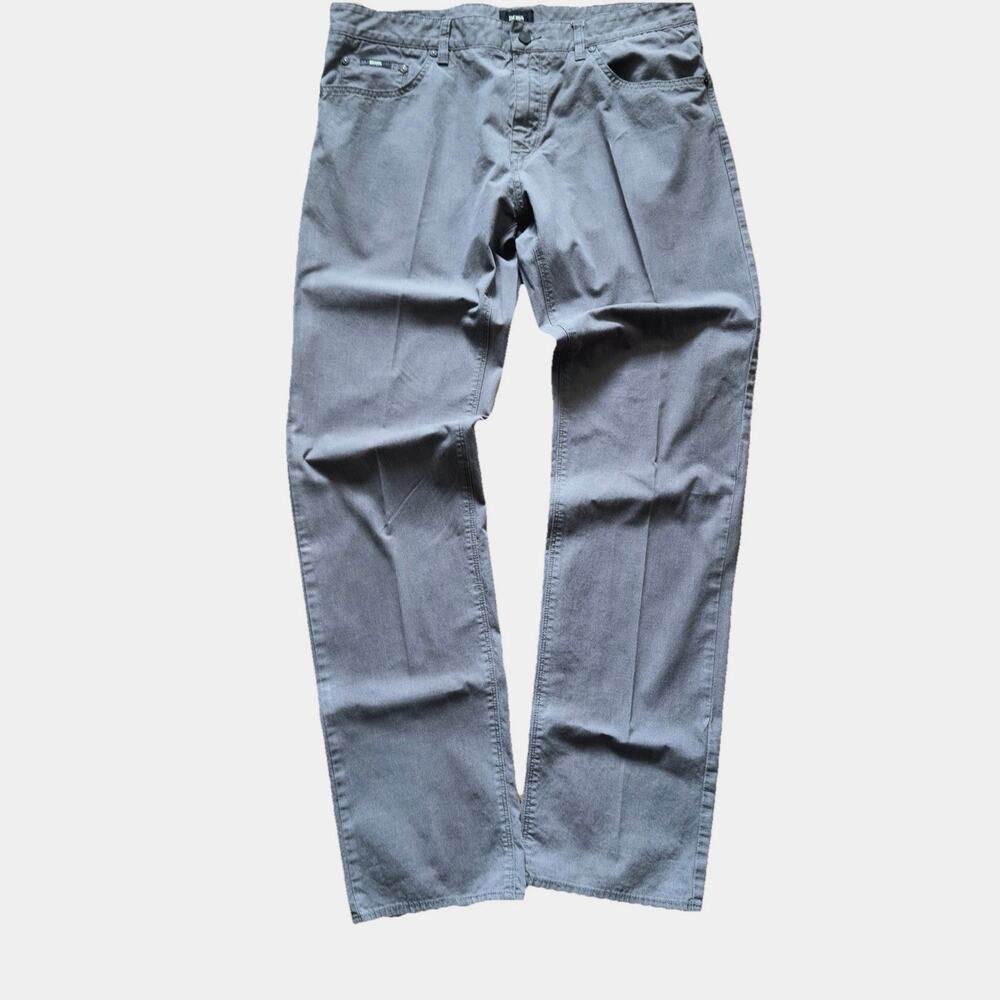 Hugo Boss Maine-10 Regular Fit Grey Micro-Pattern Stretch Pants Mens 36x34 - Picture 12 of 14